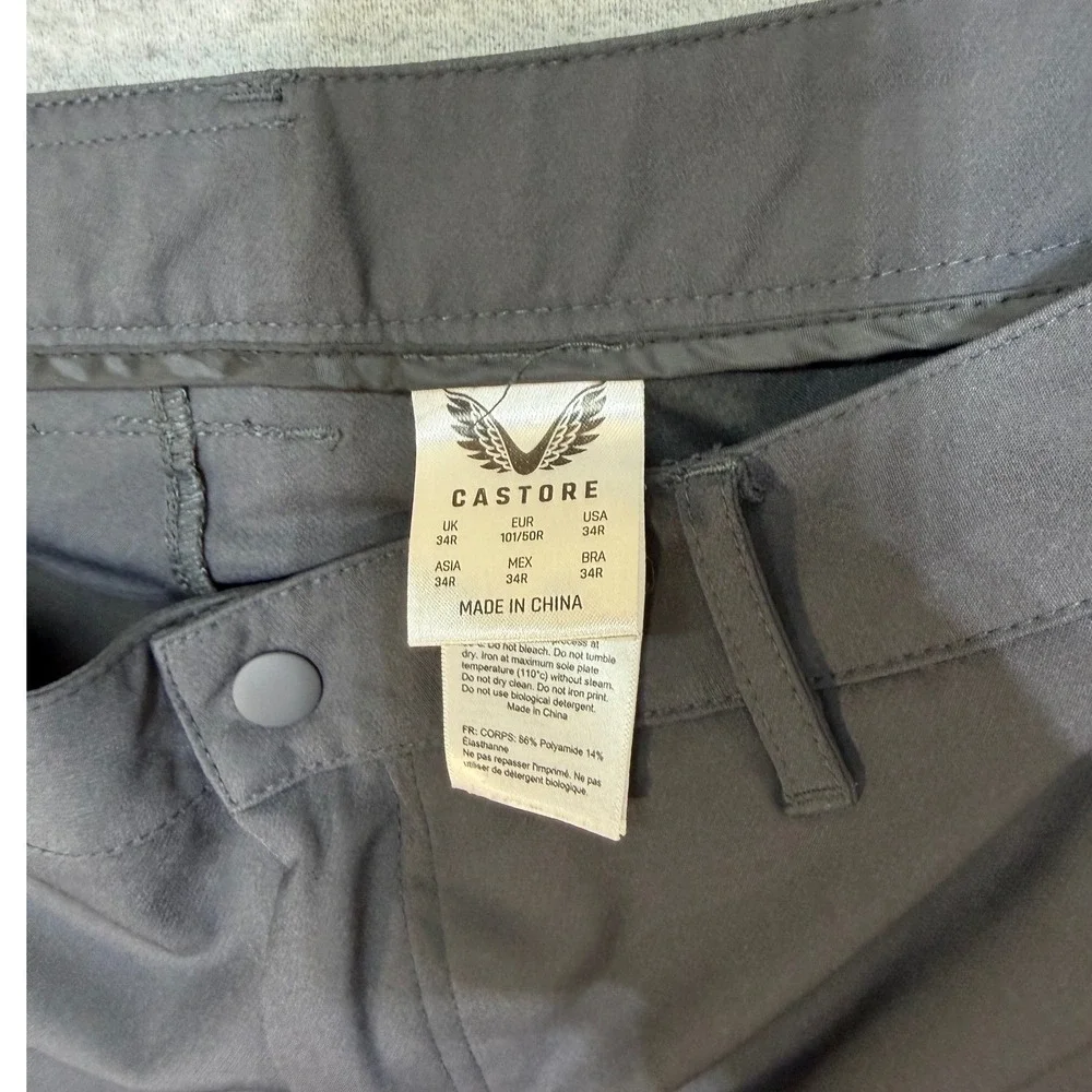 Castore McLaren F1 Team Cargo Pants Mens 34R Anthracite Gray Papaya Orange Logo